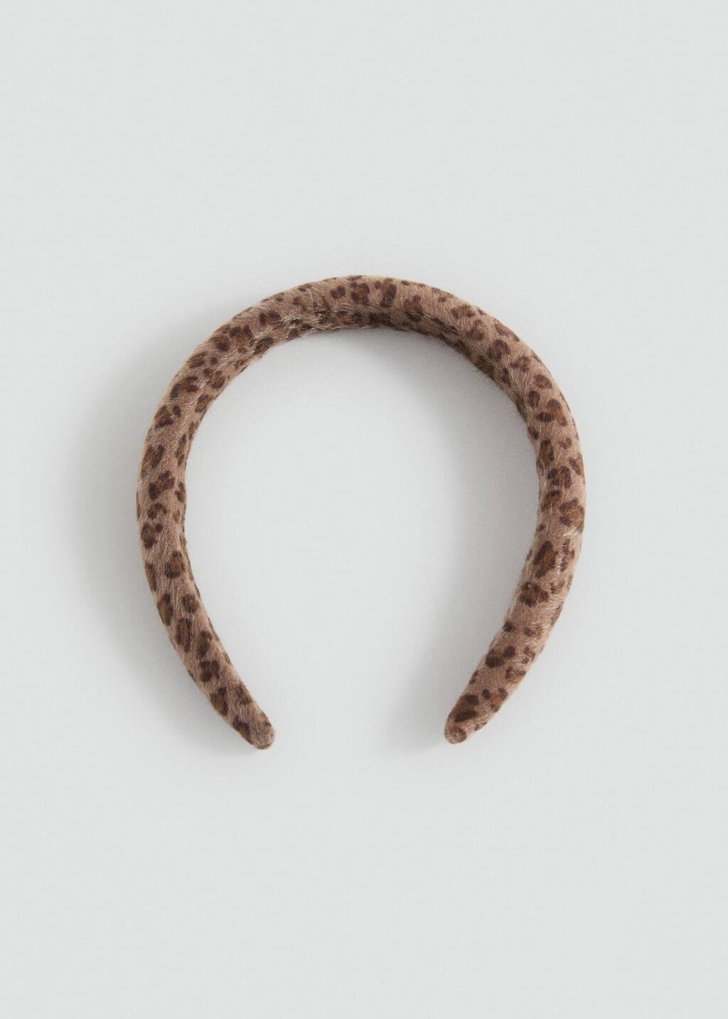 MEDIUM BROWN Animal-print textured hairband, Kids Girl, Medium Brown, large image number 1