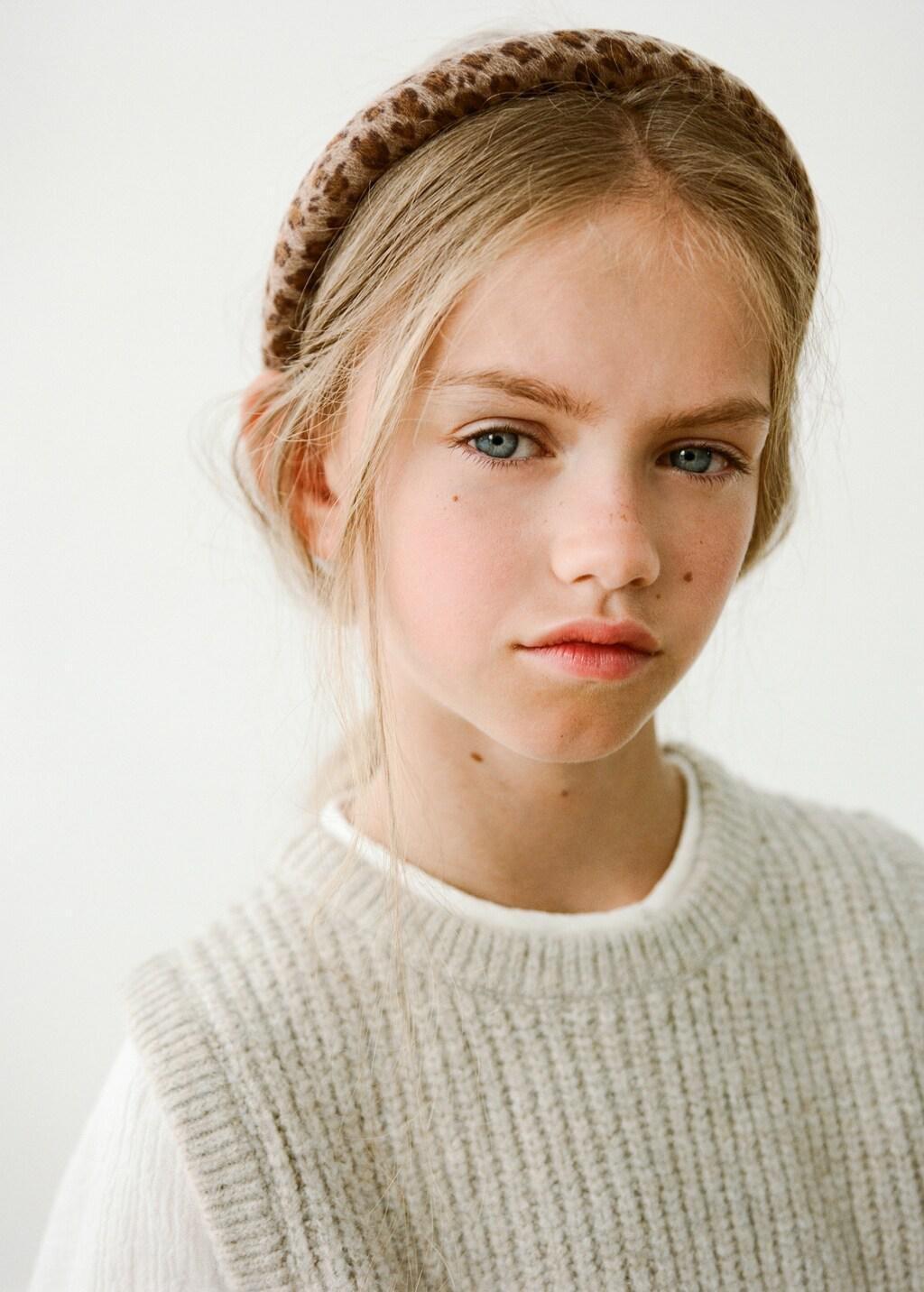 MEDIUM BROWN Animal-print textured hairband, Kids Girl, Medium Brown, large image number 2