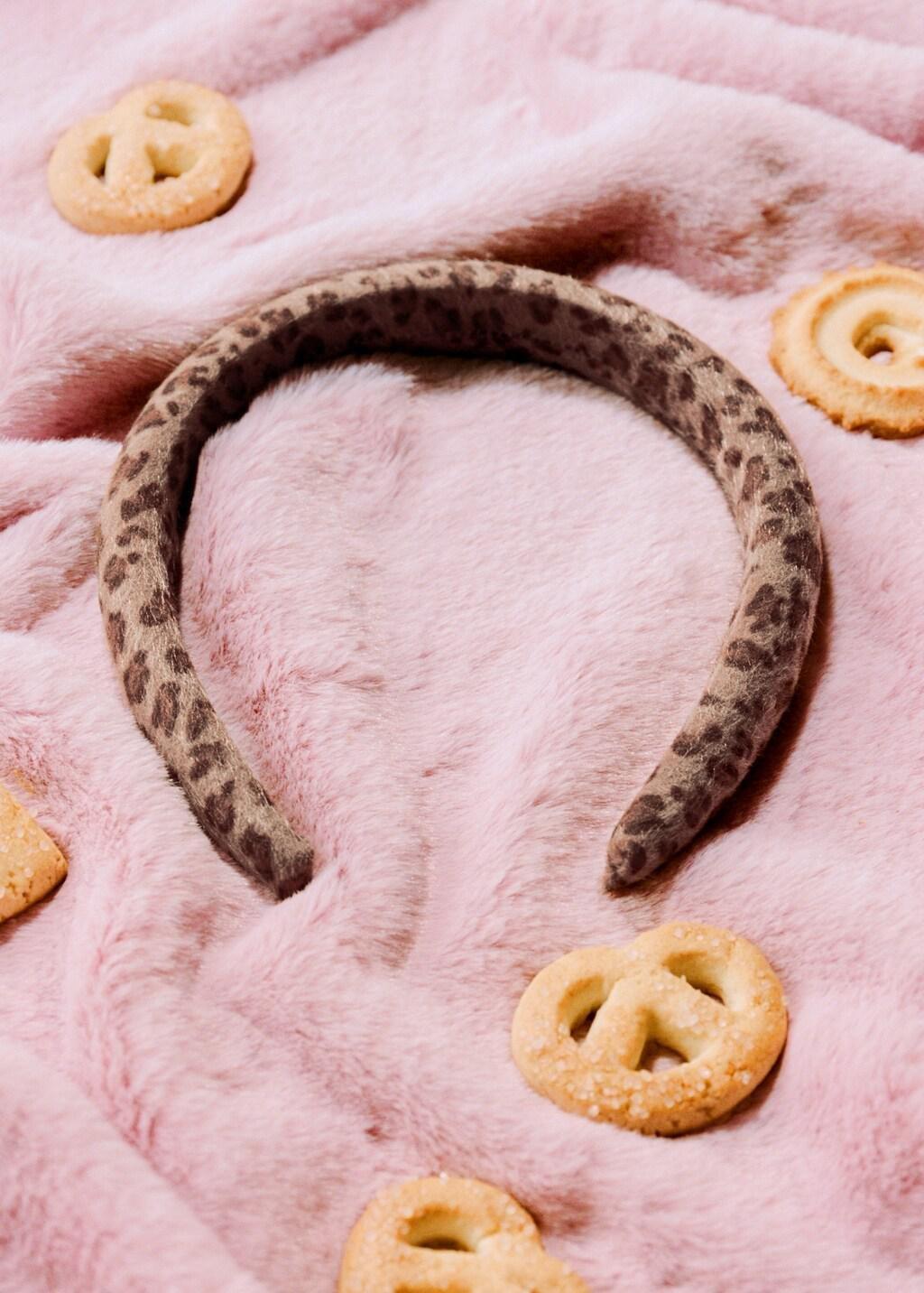 MEDIUM BROWN Animal-print textured hairband, Kids Girl, Medium Brown, large image number 3