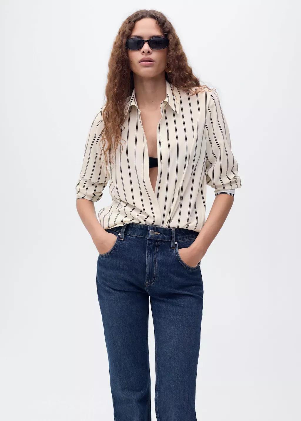 LIGHT BEIGE Fluid long-sleeved blouse, Light Beige, large image number 1