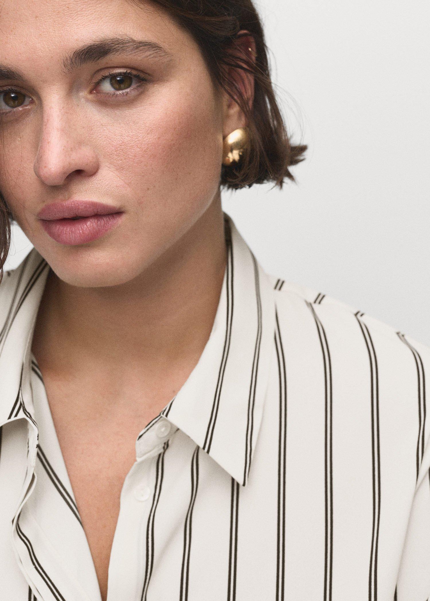 LIGHT BEIGE Fluid long-sleeved blouse, 0201_05, medium