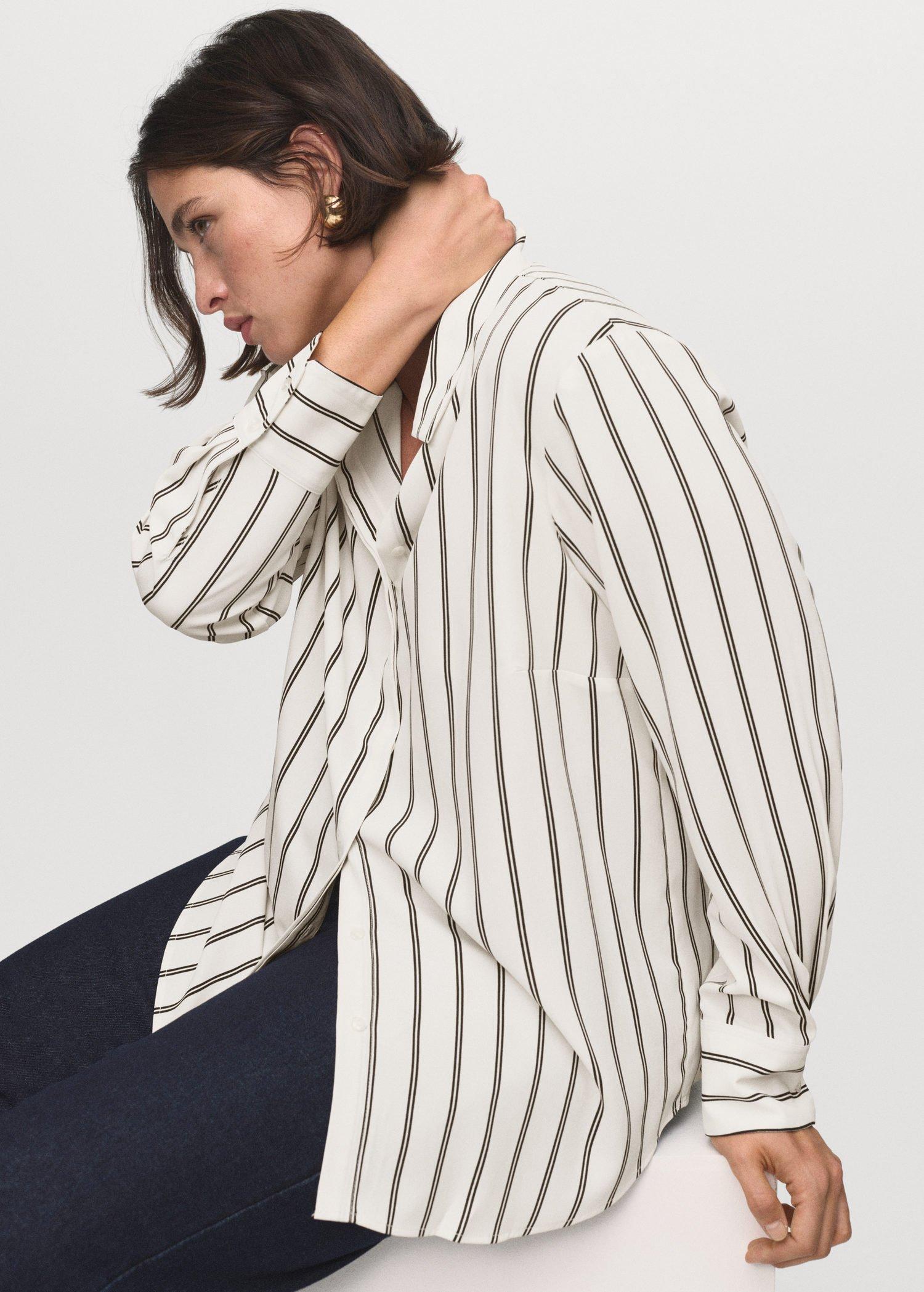 LIGHT BEIGE Fluid long-sleeved blouse, Light Beige, large image number 4