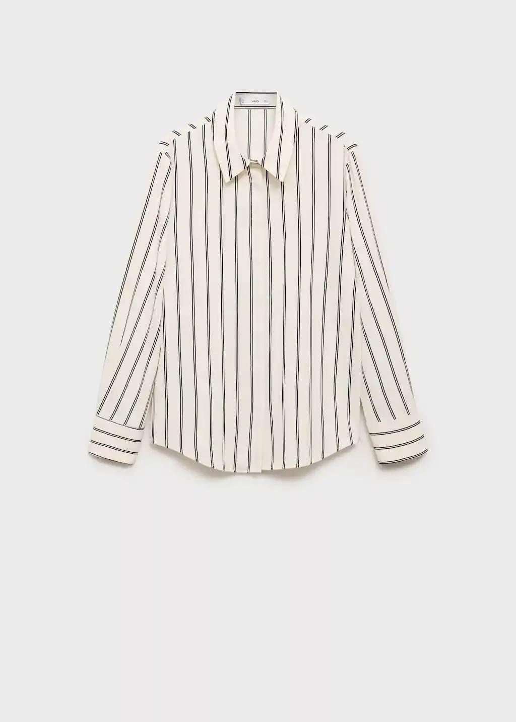 LIGHT BEIGE Fluid long-sleeved blouse, 0201_05, large image number 7