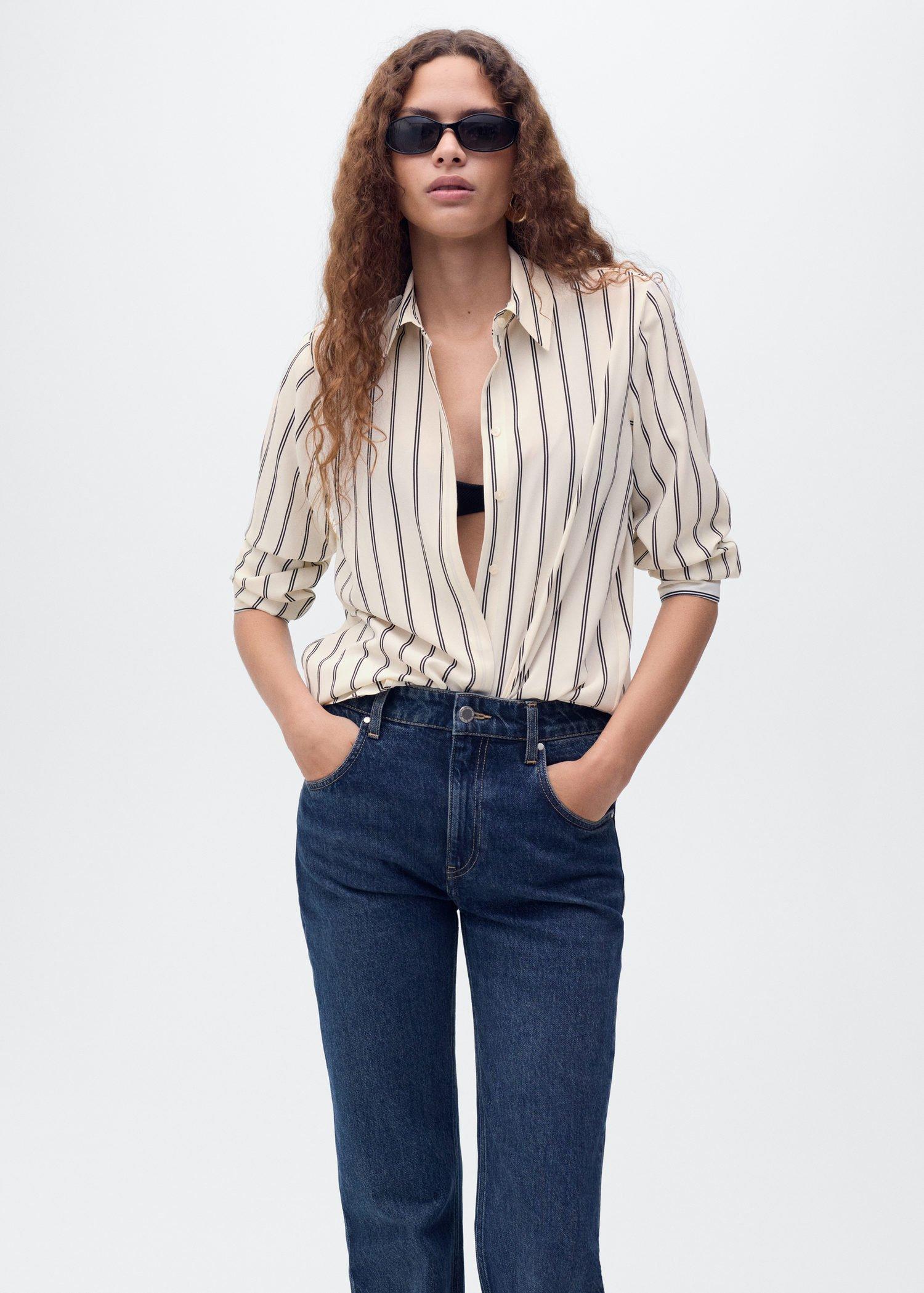 LIGHT BEIGE Fluid long-sleeved blouse, Light Beige, large image number 8