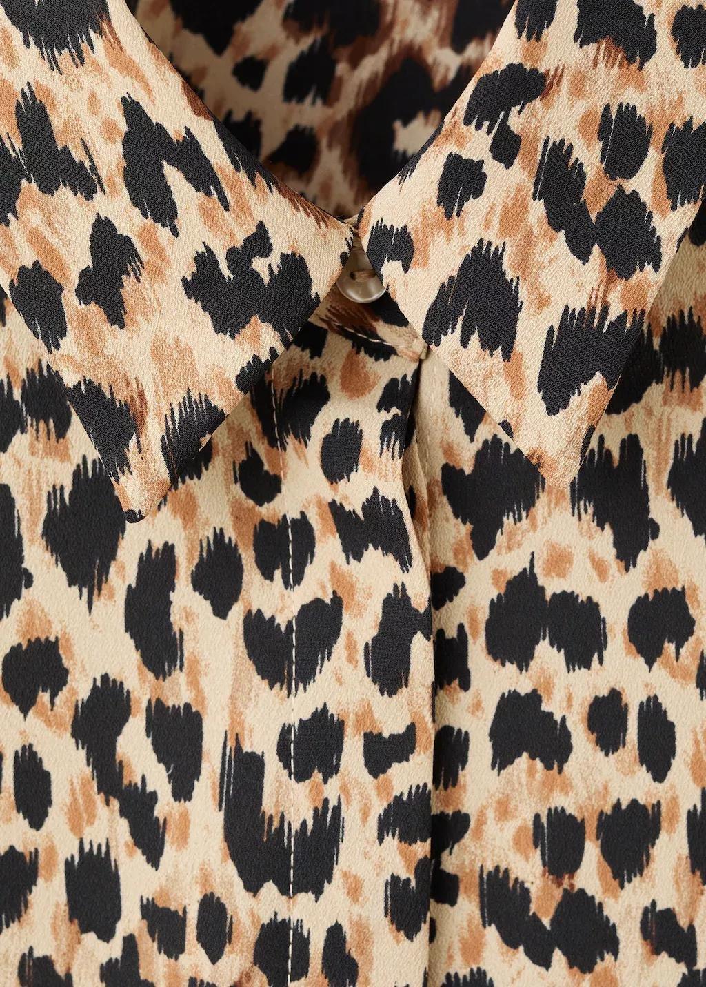 Brown Fluid Long-Sleeved Blouse, , large image number 1