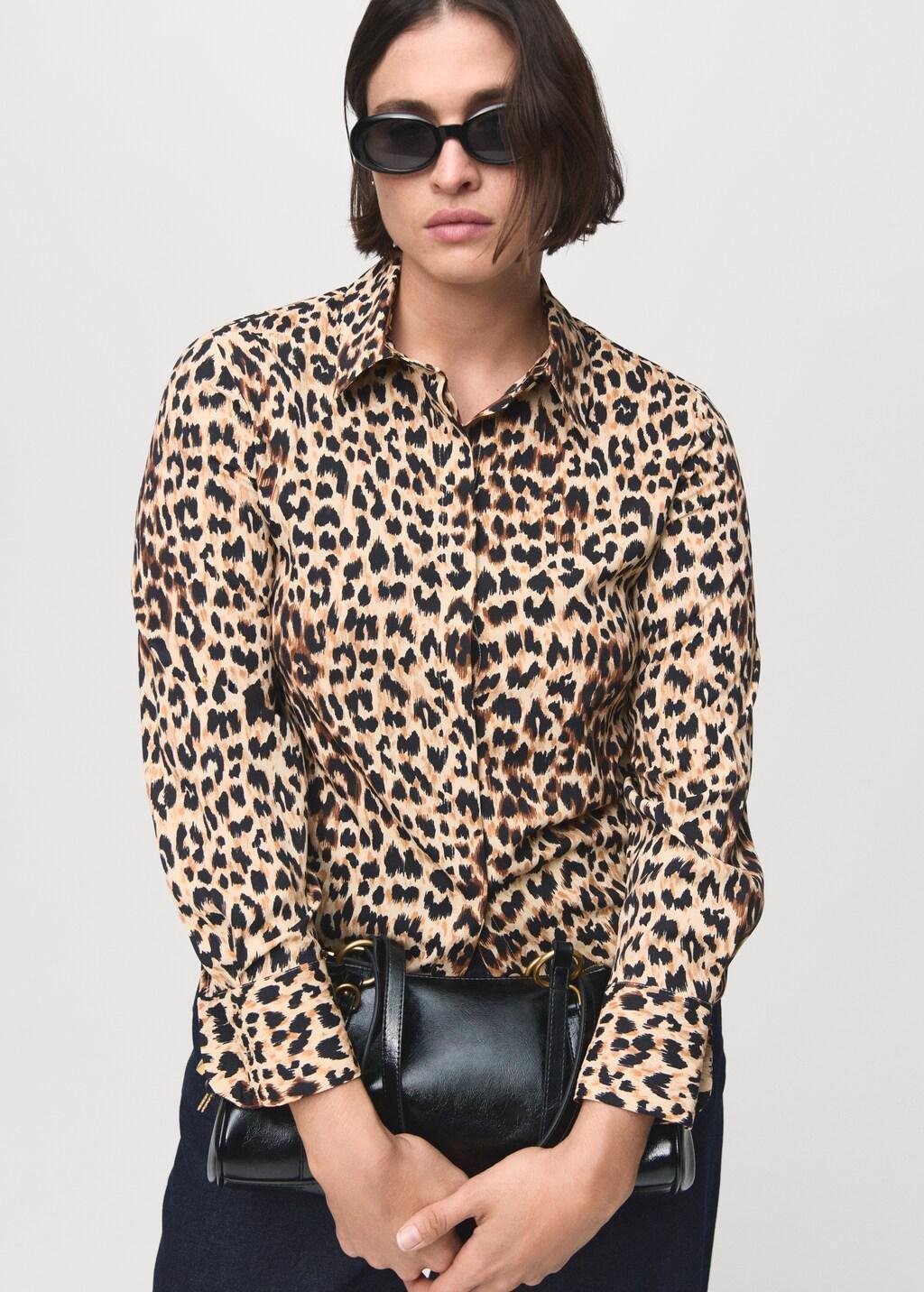 Brown Fluid Long-Sleeved Blouse, , large image number 6