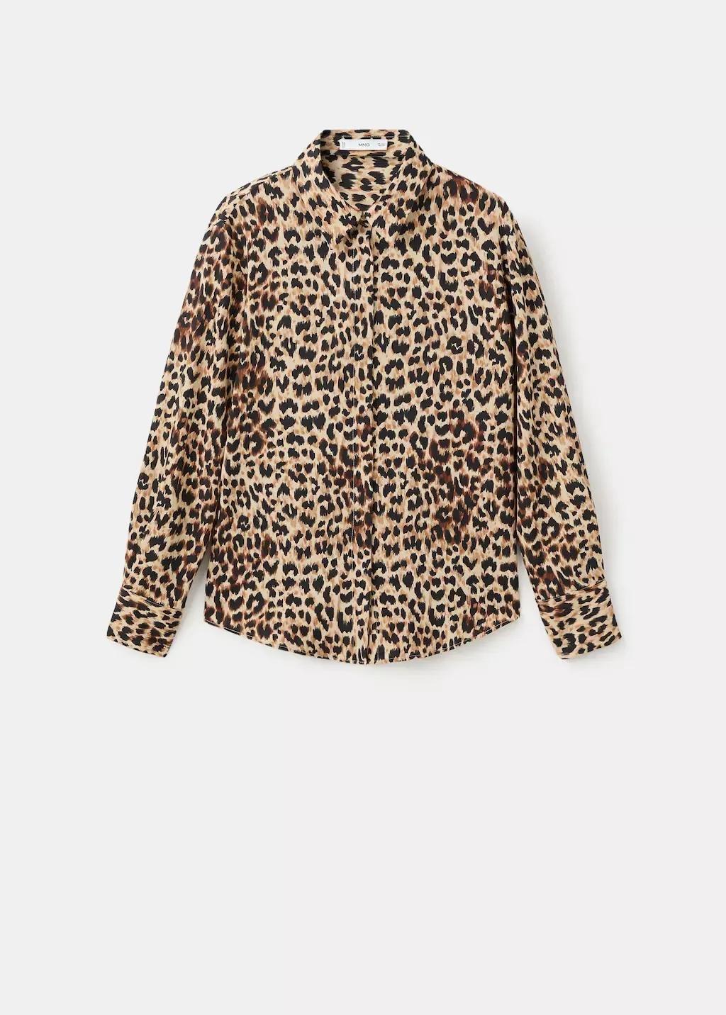 Brown Fluid Long-Sleeved Blouse, , large image number 7