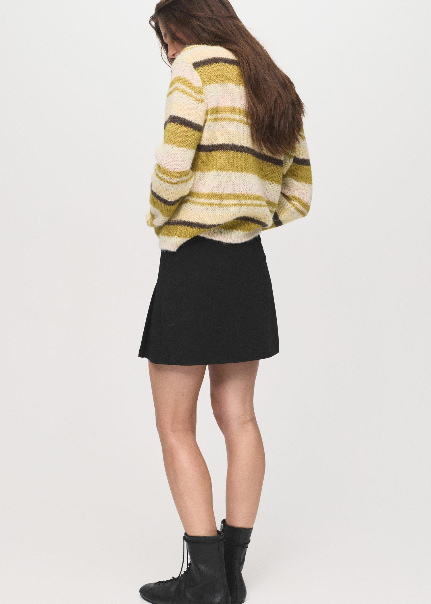 BLACK Pleated mini-skirt, , large image number 4