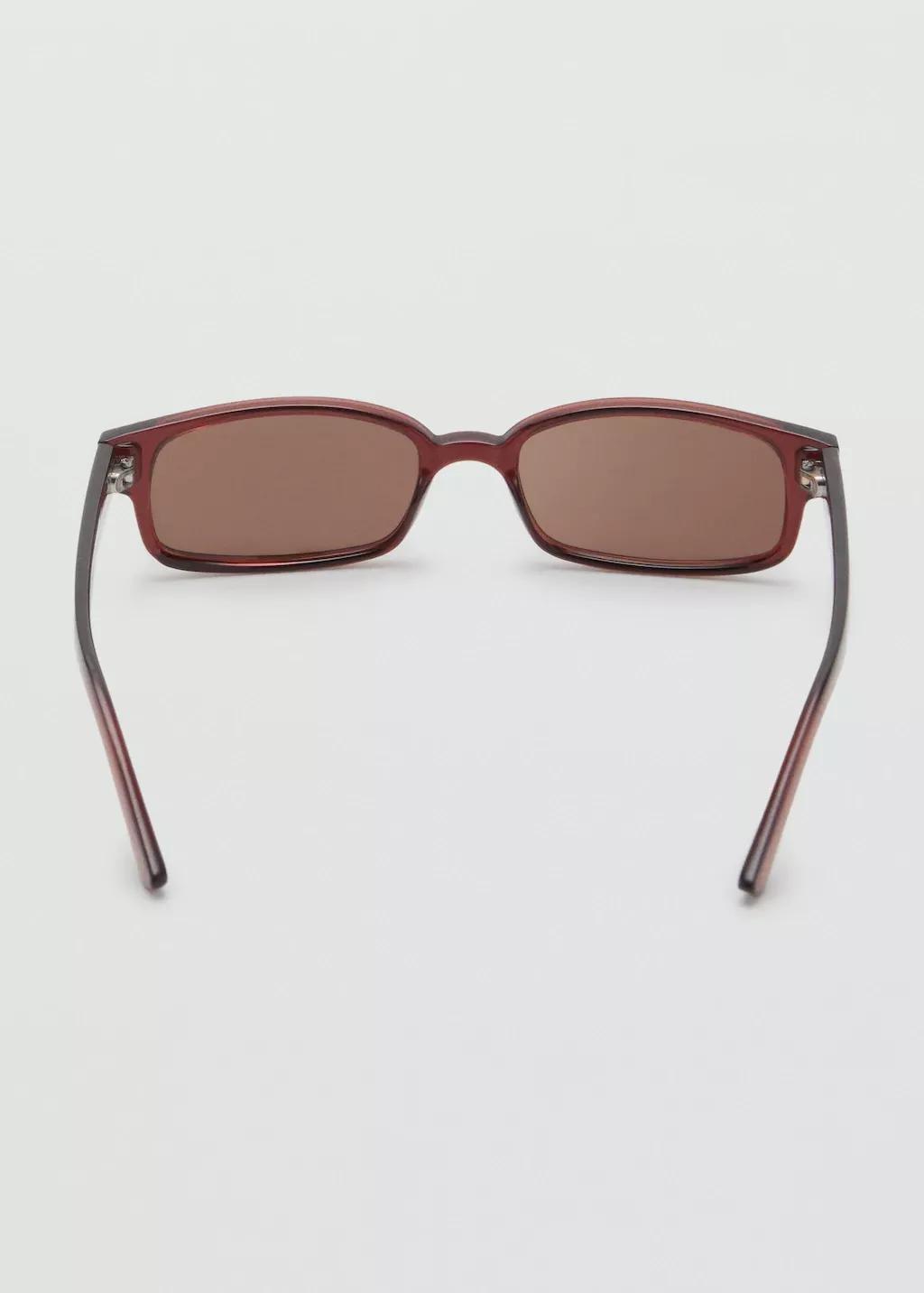 Brown Rectangular-Frame Sunglasses, Brown, large image number 1