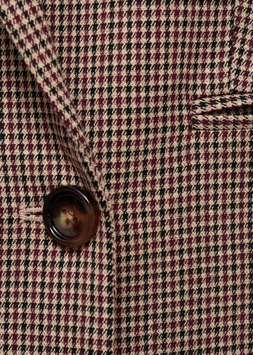 Red Micro-Houndstooth Double-Breasted Jacket, , large image number 4