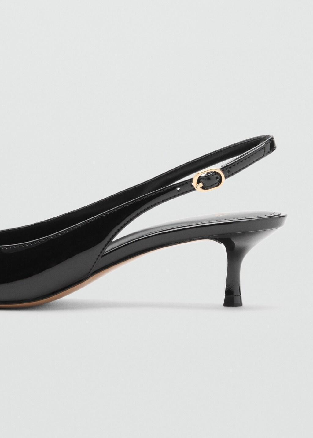Black Kitten-Heel Patent Leather Shoes, , large image number 3