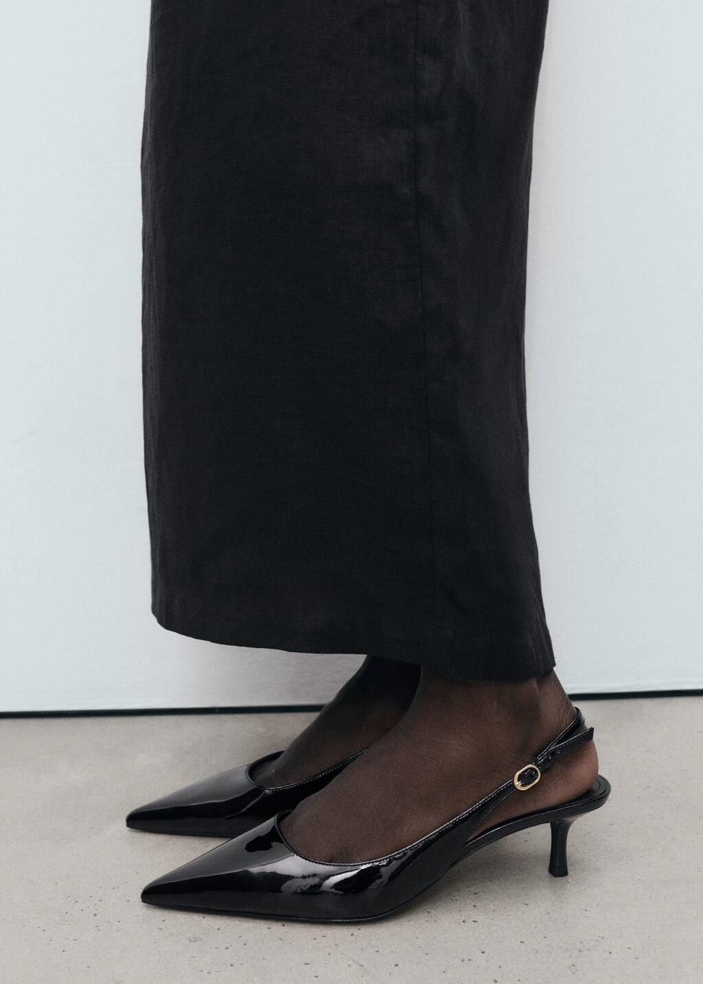 BLACK Kitten-heel patent leather shoes, Black, large image number 8