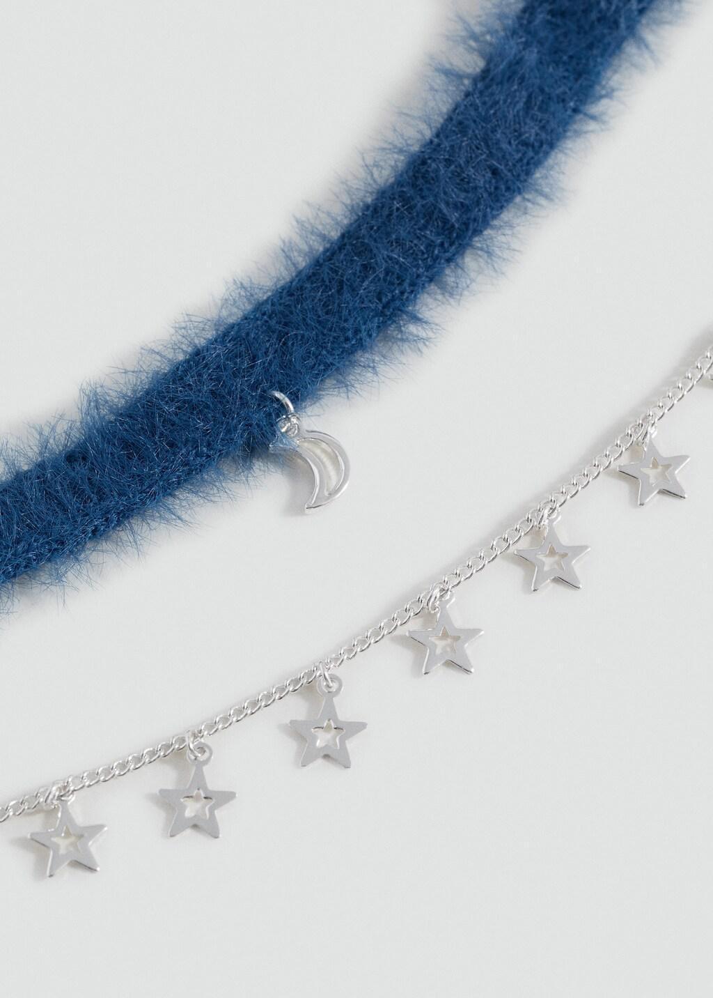 Silver Stars Necklace 2 Pack, Kids Girl, Silver, large image number 1