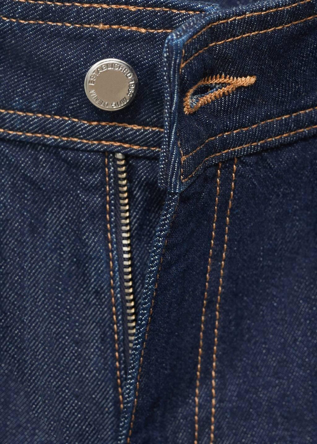 Blue Wide Leg Jeans With Pockets, , large image number 4