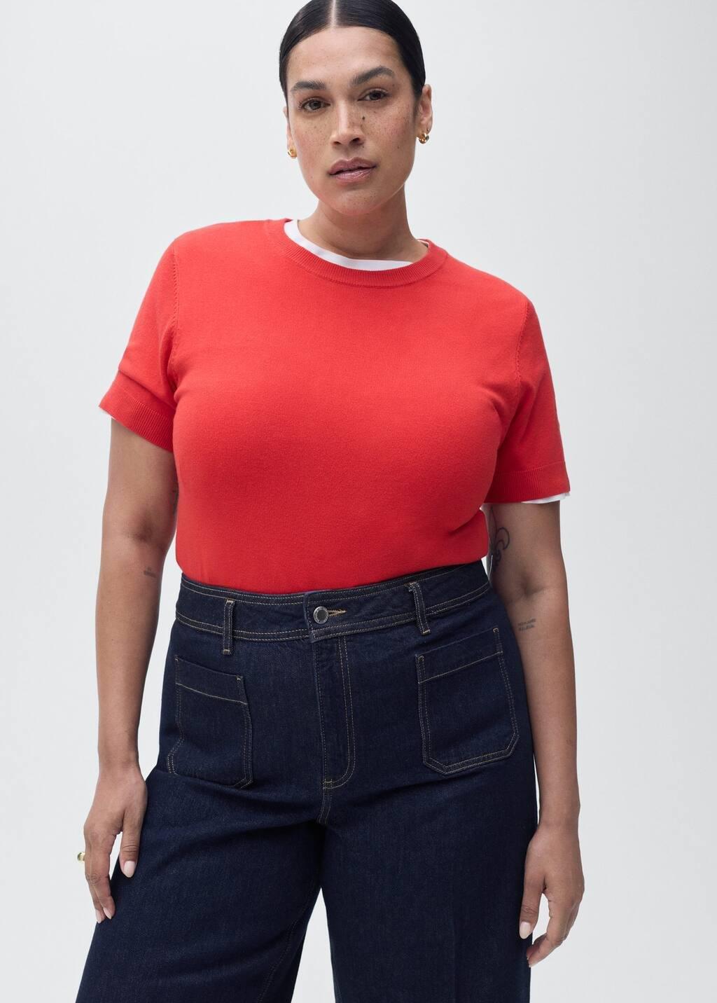 Blue Wide Leg Jeans With Pockets, , large image number 7
