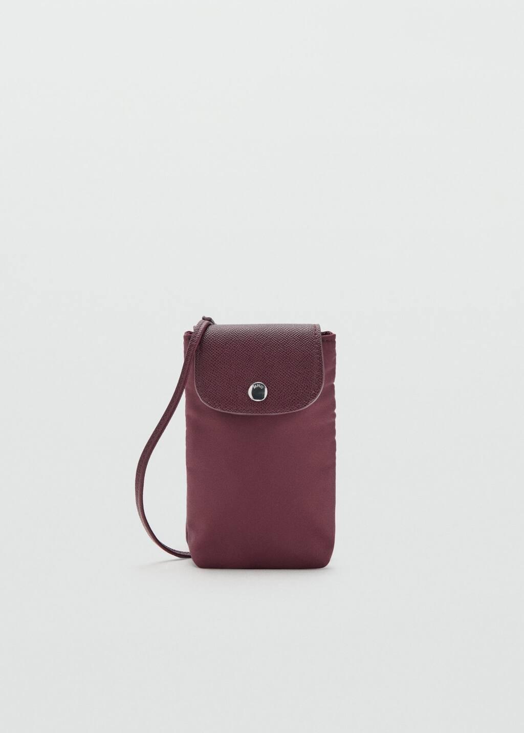 Burgundy Combined Nylon Mobile Case, 0201_78, large image number 3
