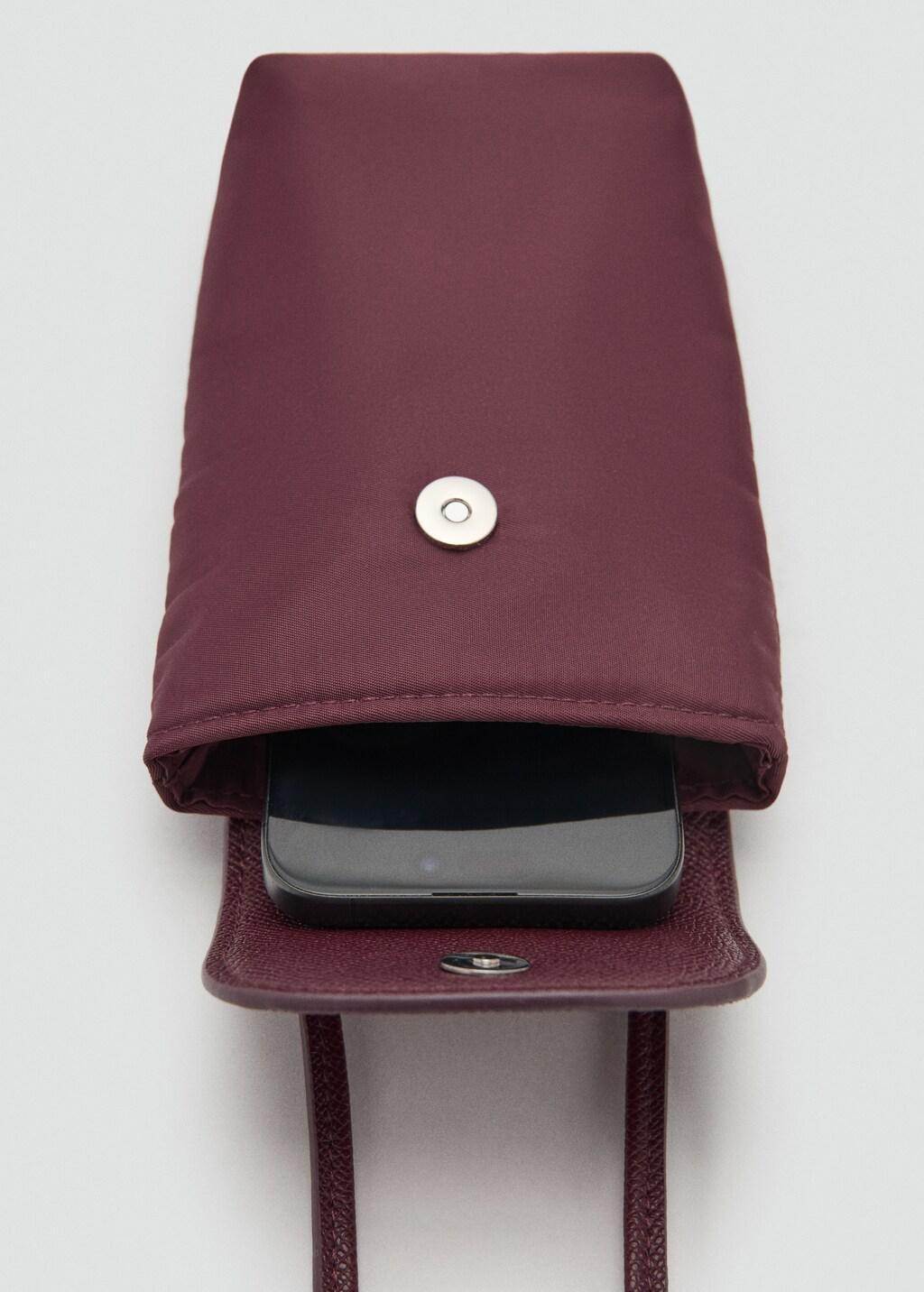 Burgundy Combined Nylon Mobile Case, 0201_78, large image number 4