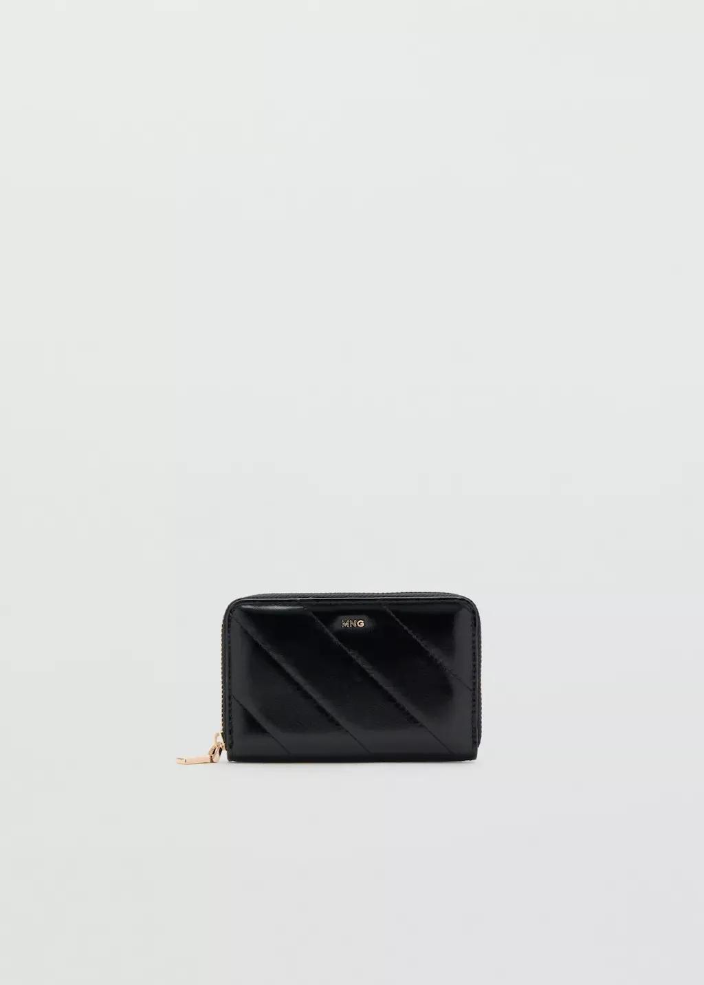 Black Medium Padded Wallet, Black, large image number 3