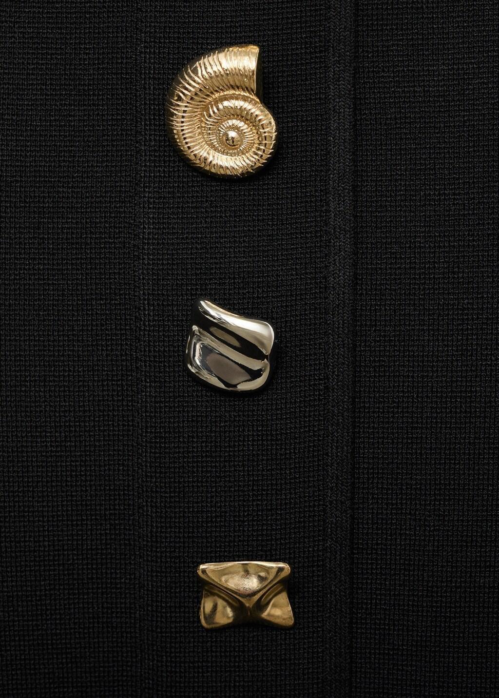 BLACK Strapless dress with jewel buttons, , large image number 3