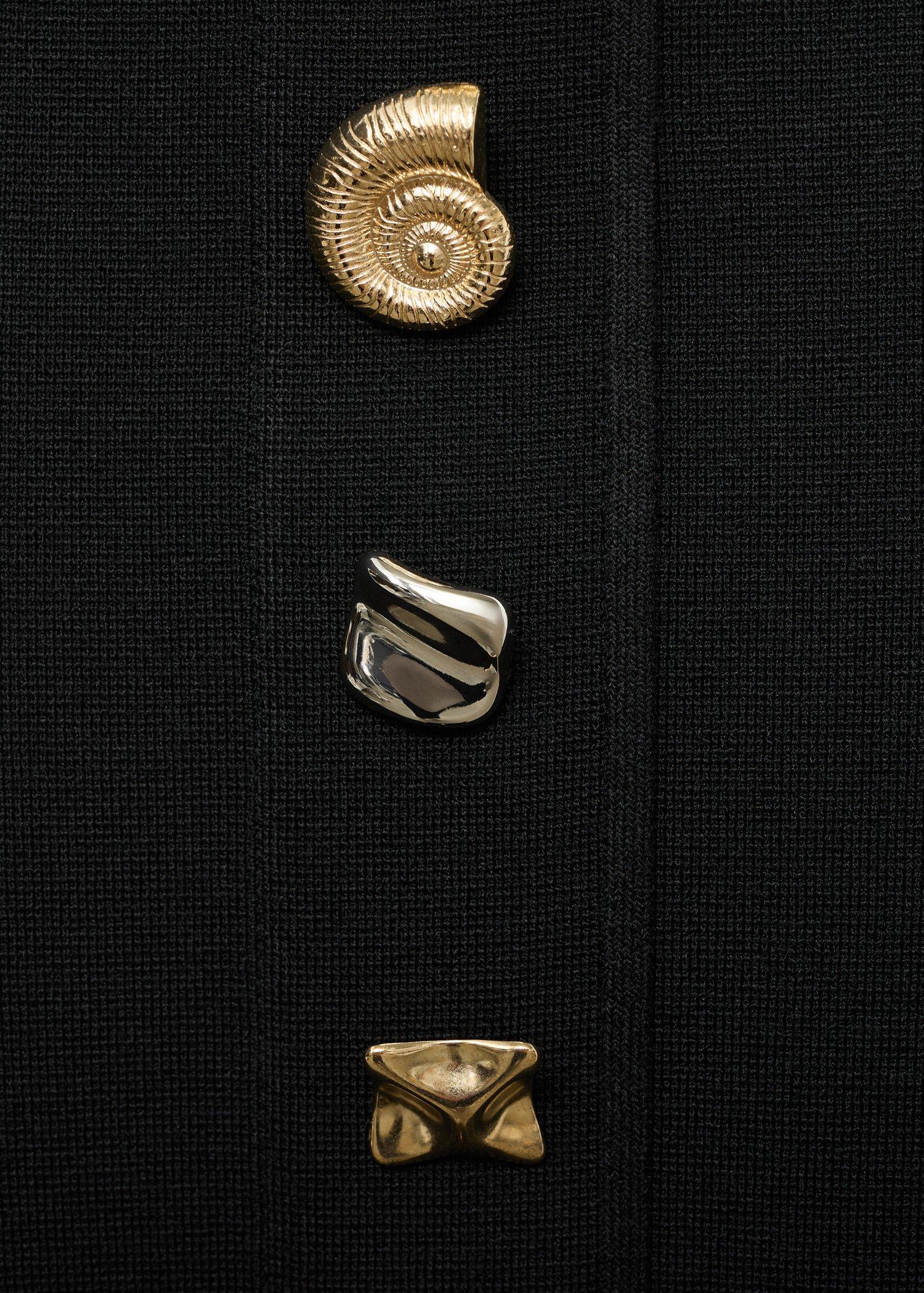BLACK Strapless dress with jewel buttons, , large image number 10