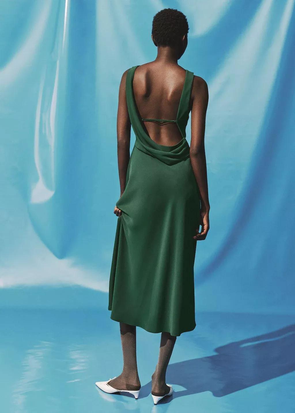 Green Midi-Dress With Back, 0201_43, medium