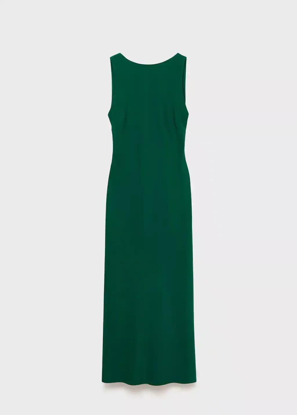 Green Midi-Dress With Back, , large image number 3