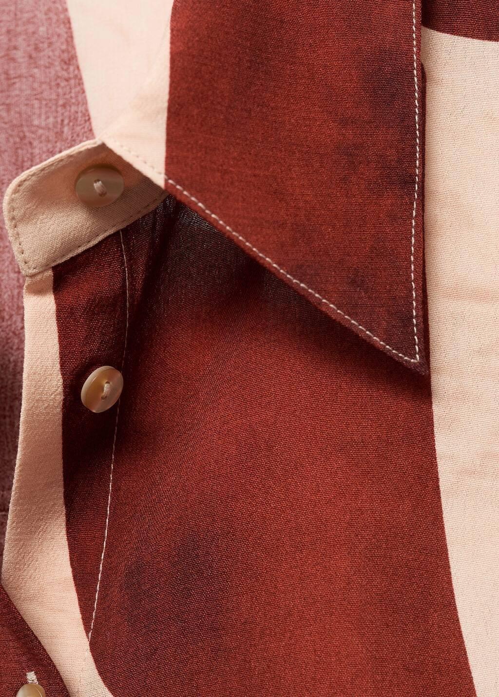 LIGHT BEIGE Geometric print shirt, 0201_05, large image number 10