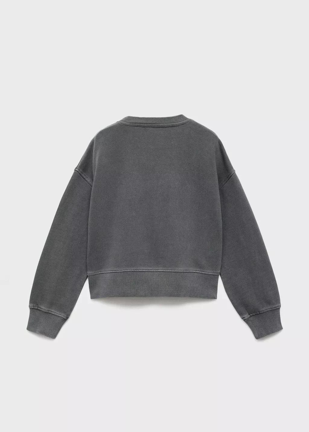 Grey Studded Sweatshirt, Kids Girls, , large image number 1