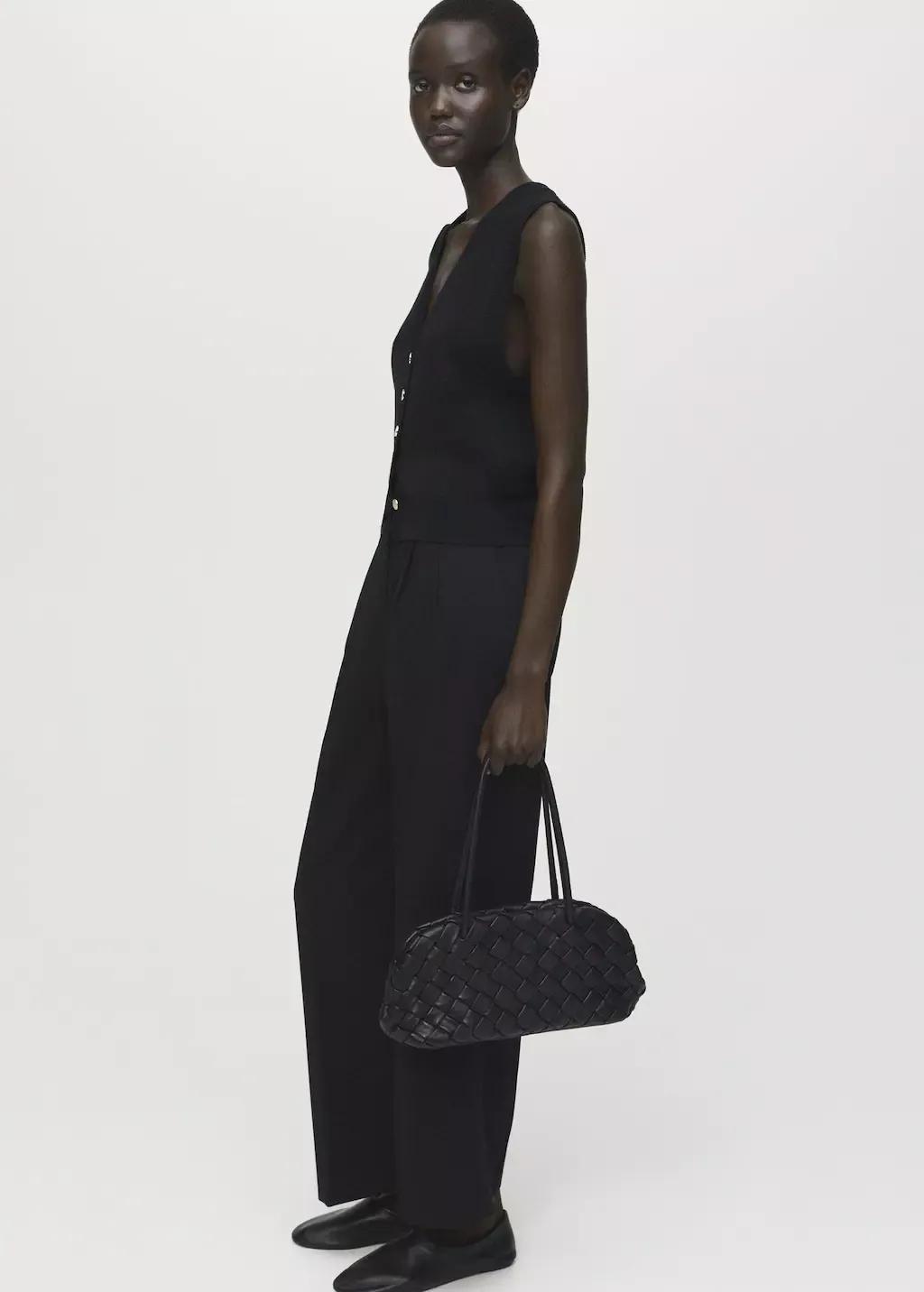 BLACK Straight-fit pleated trousers, 0201_99, large image number 2