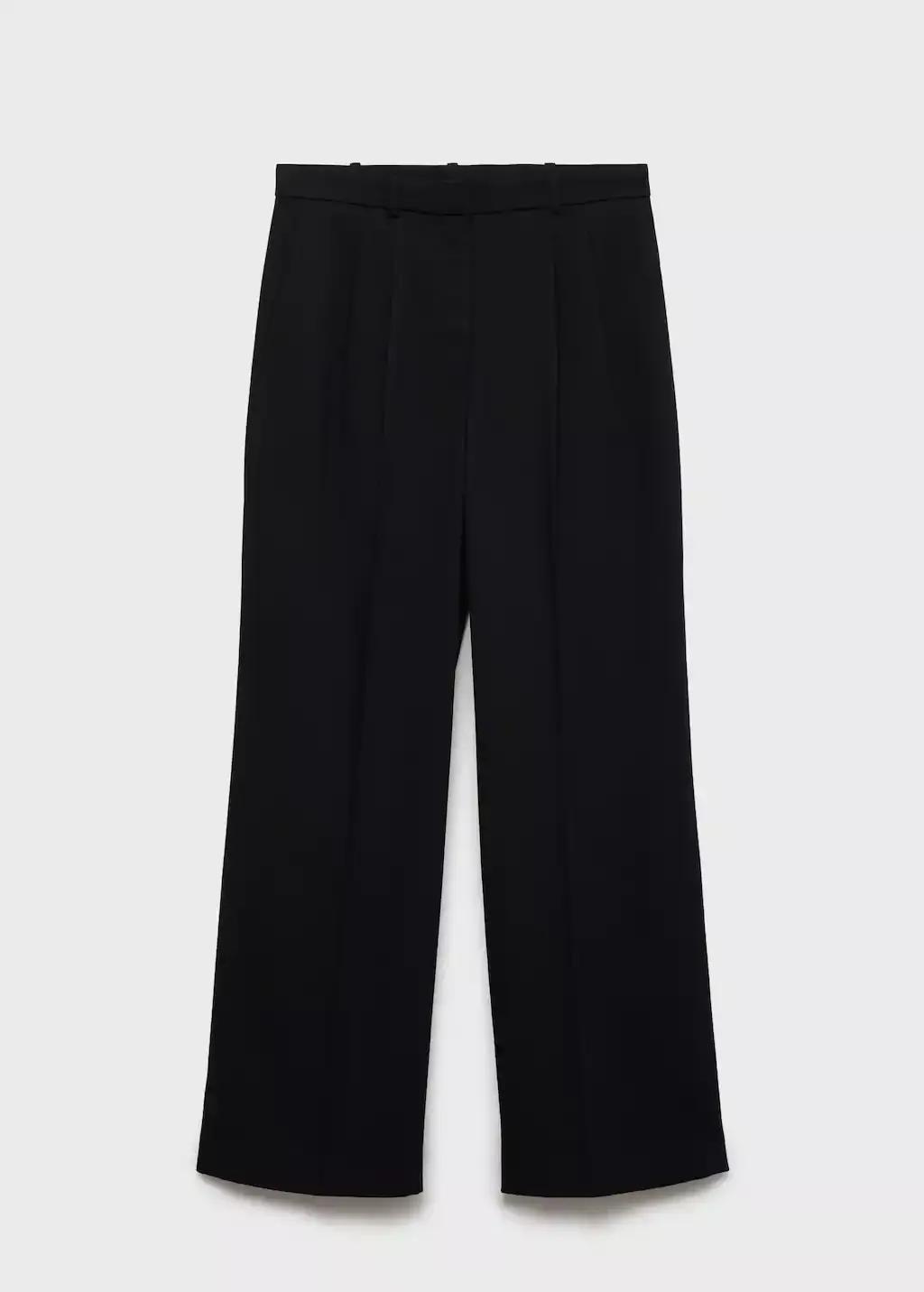BLACK Straight-fit pleated trousers, 0201_99, large image number 3