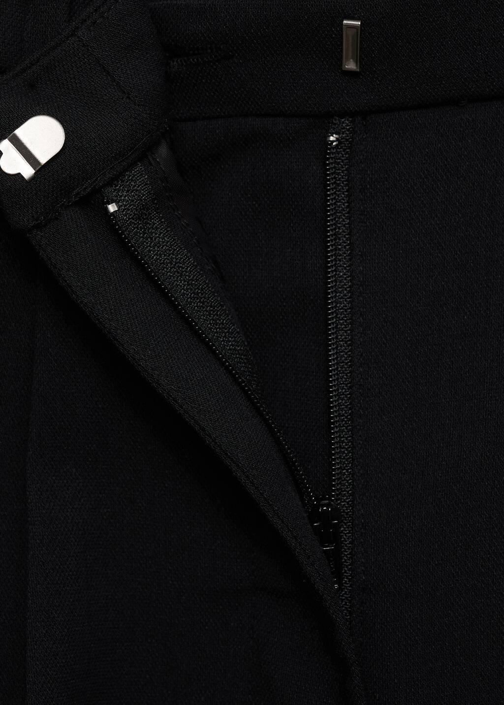 BLACK Straight-fit pleated trousers, Black, large image number 4