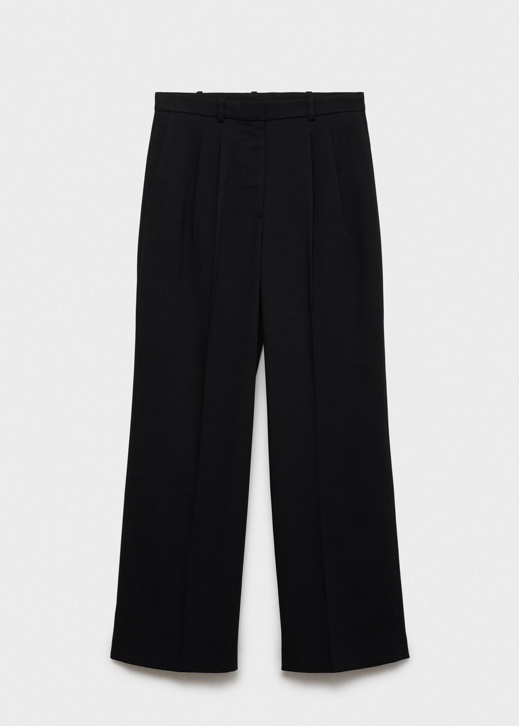 BLACK Straight-fit pleated trousers, 0201_99, large image number 6