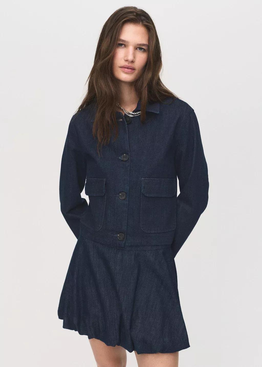Blue Denim Jacket With Pockets, , large image number 0
