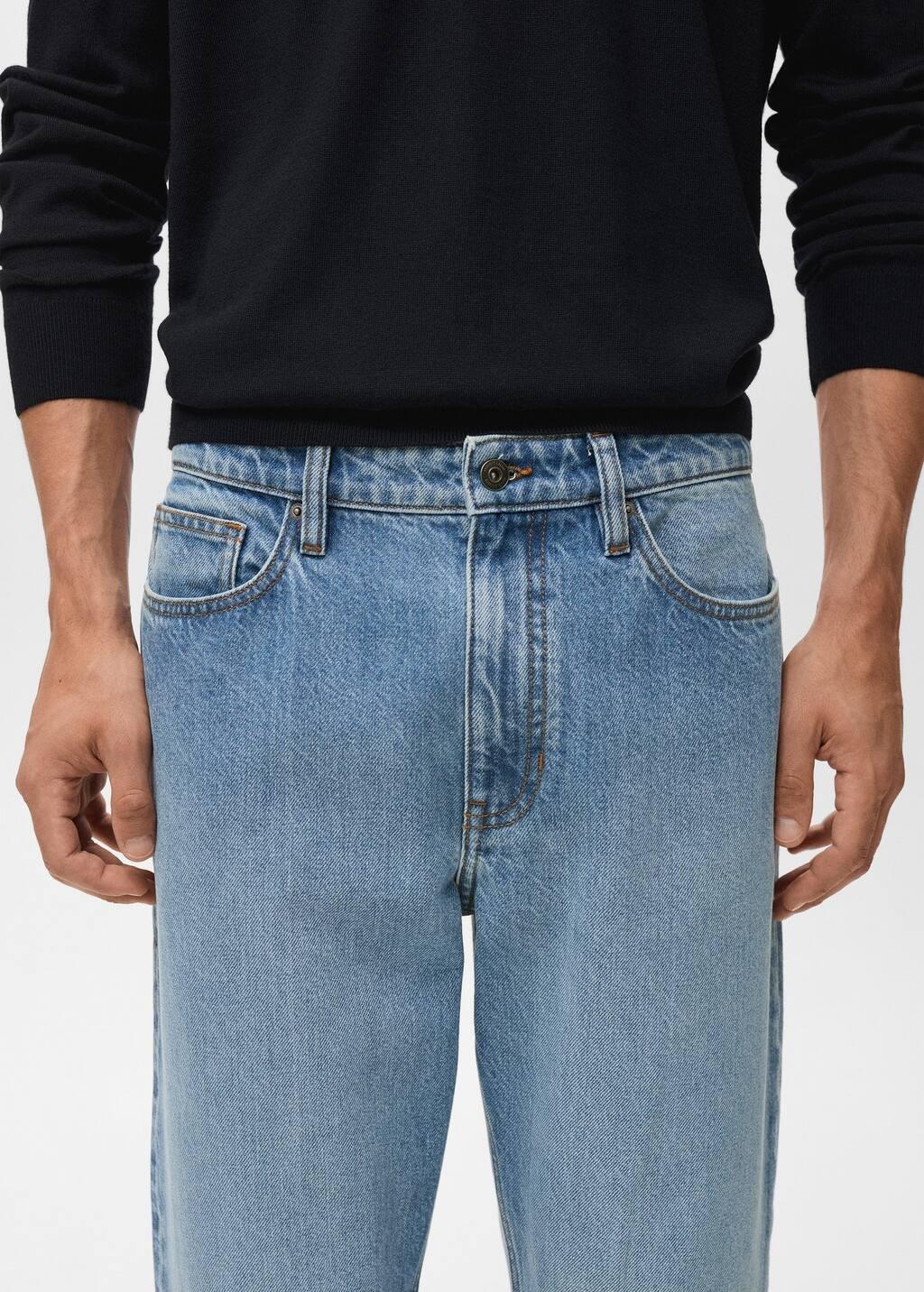 Blue Sammy Cropped Carrot-Fit Jeans, Open Blue, large image number 2