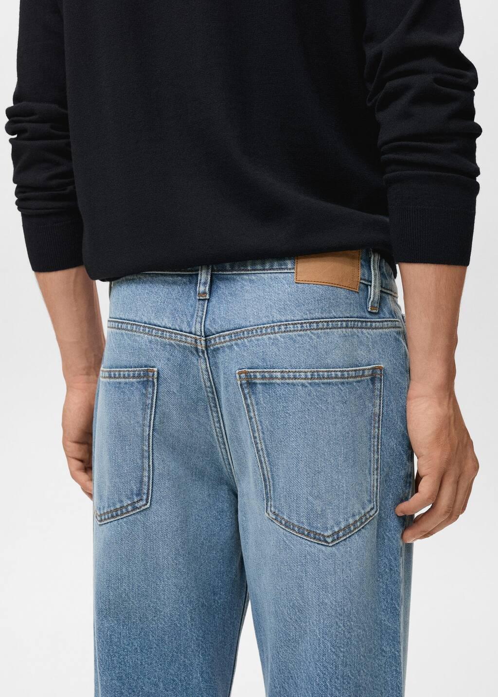 Blue Sammy Cropped Carrot-Fit Jeans, Open Blue, large image number 5