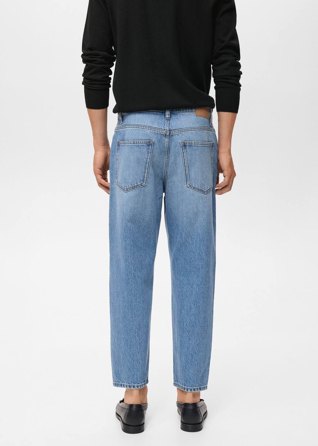 Blue Sammy Cropped Carrot-Fit Jeans, Open Blue, large image number 6
