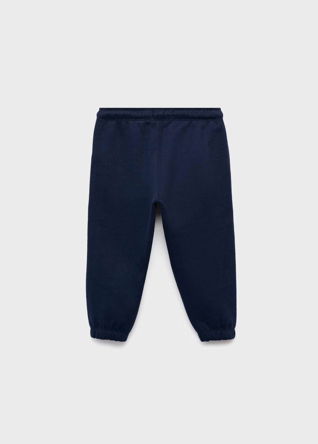Navy Joggers With Side Stripe, Baby Boy, , large image number 1