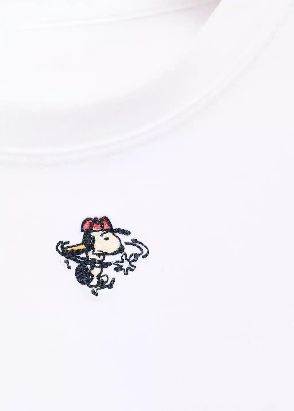 White Snoopy Embroidered T-Shirt, Baby Boy, , large image number 2