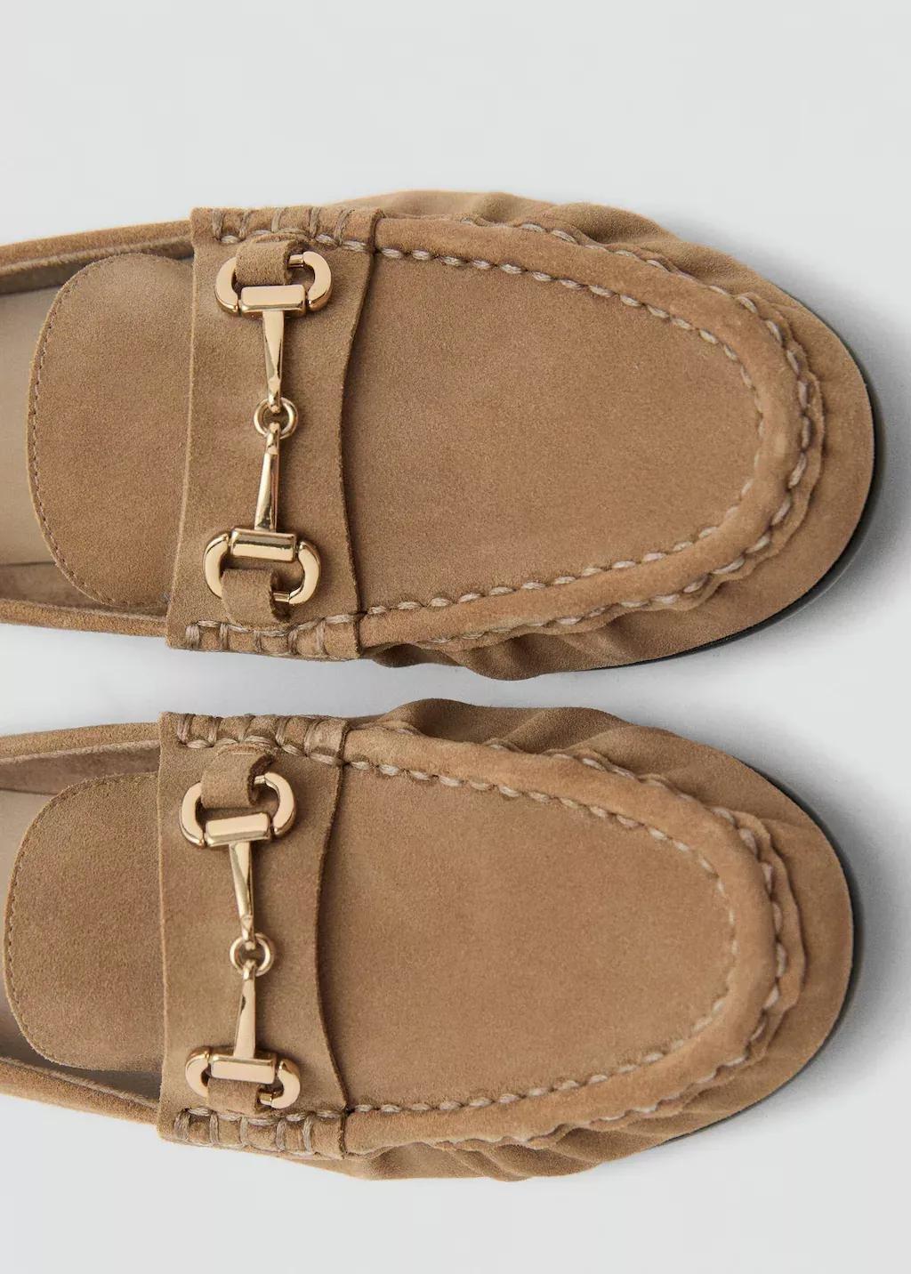 Brown Suede Moccasins With Buckle, , large image number 2