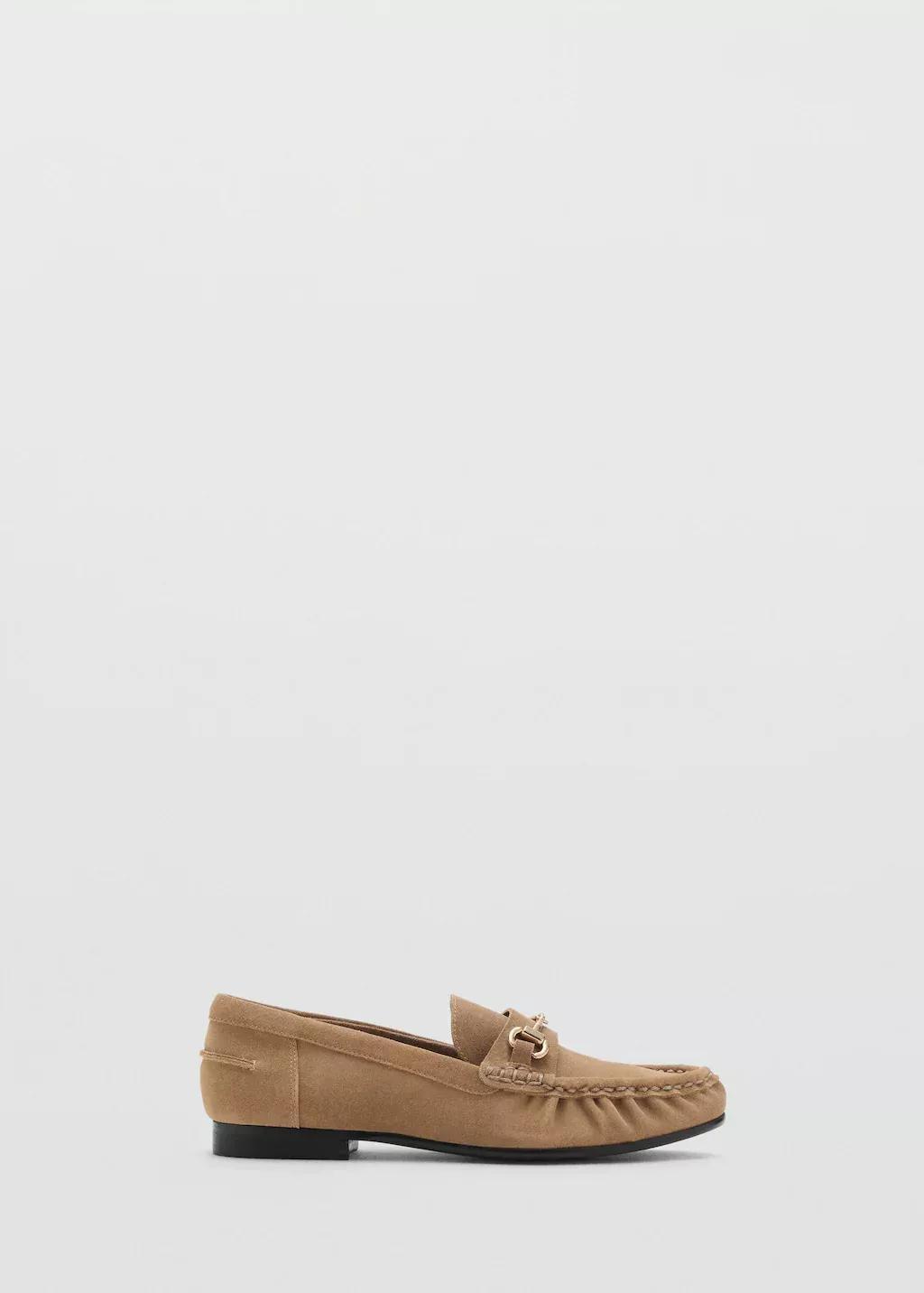 Brown Suede Moccasins With Buckle, , large image number 3