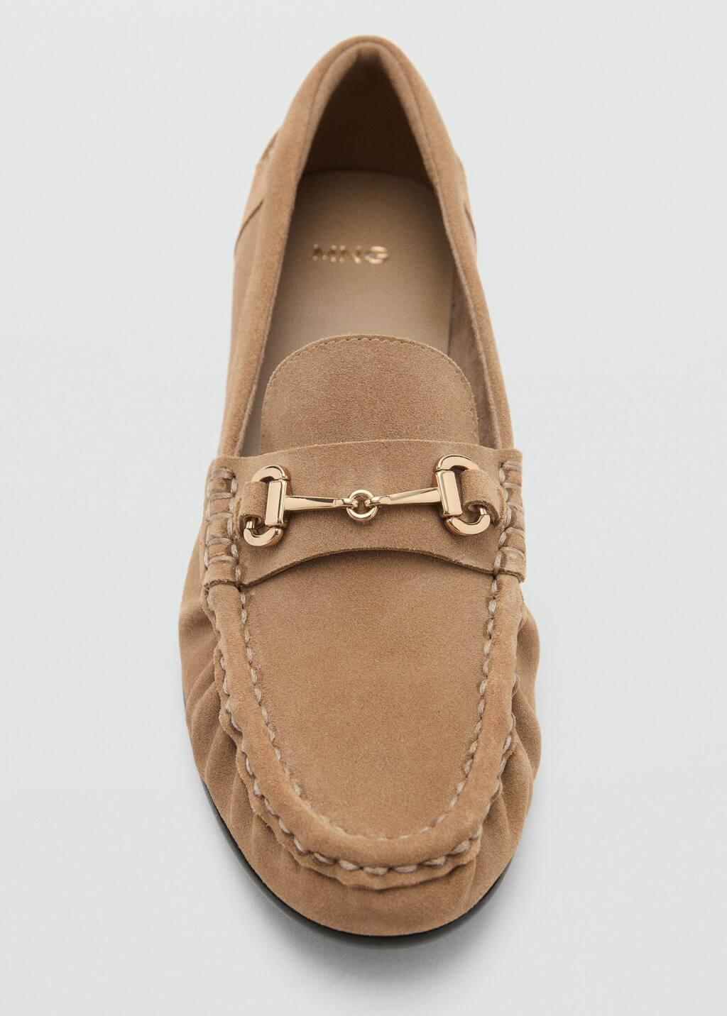 Brown Suede Moccasins With Buckle, , large image number 4