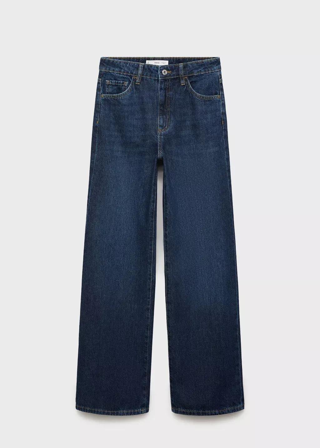 Blue Danila Wide Leg High-Rise Jeans, , large image number 3