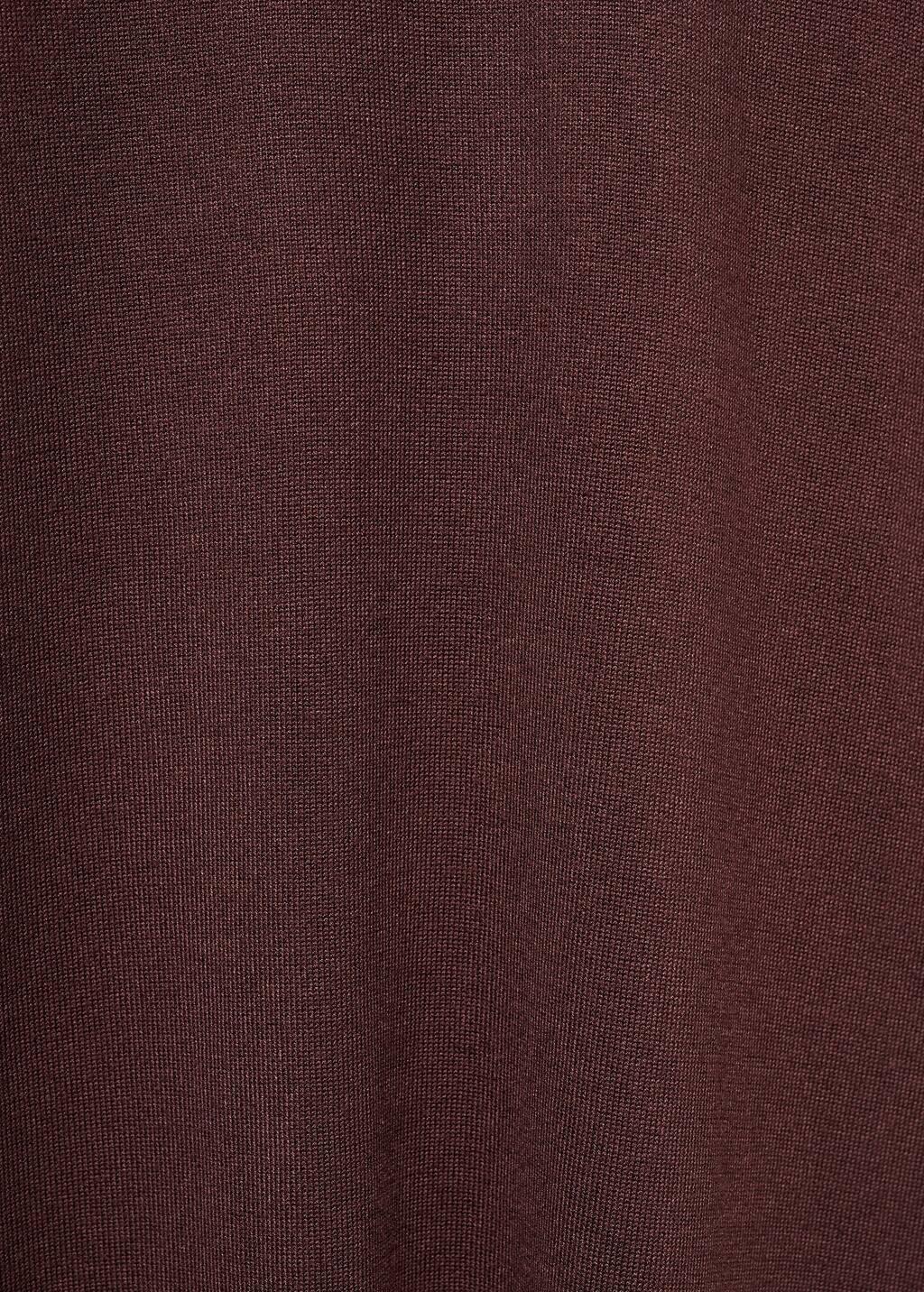 Red Perkins-Neck Knitted Dress, , large image number 1