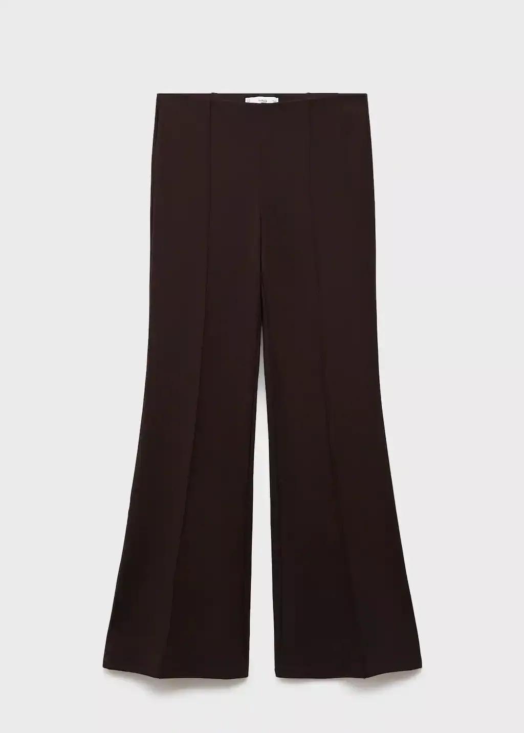 Brown Leggings With Seam Detail, Brown, medium