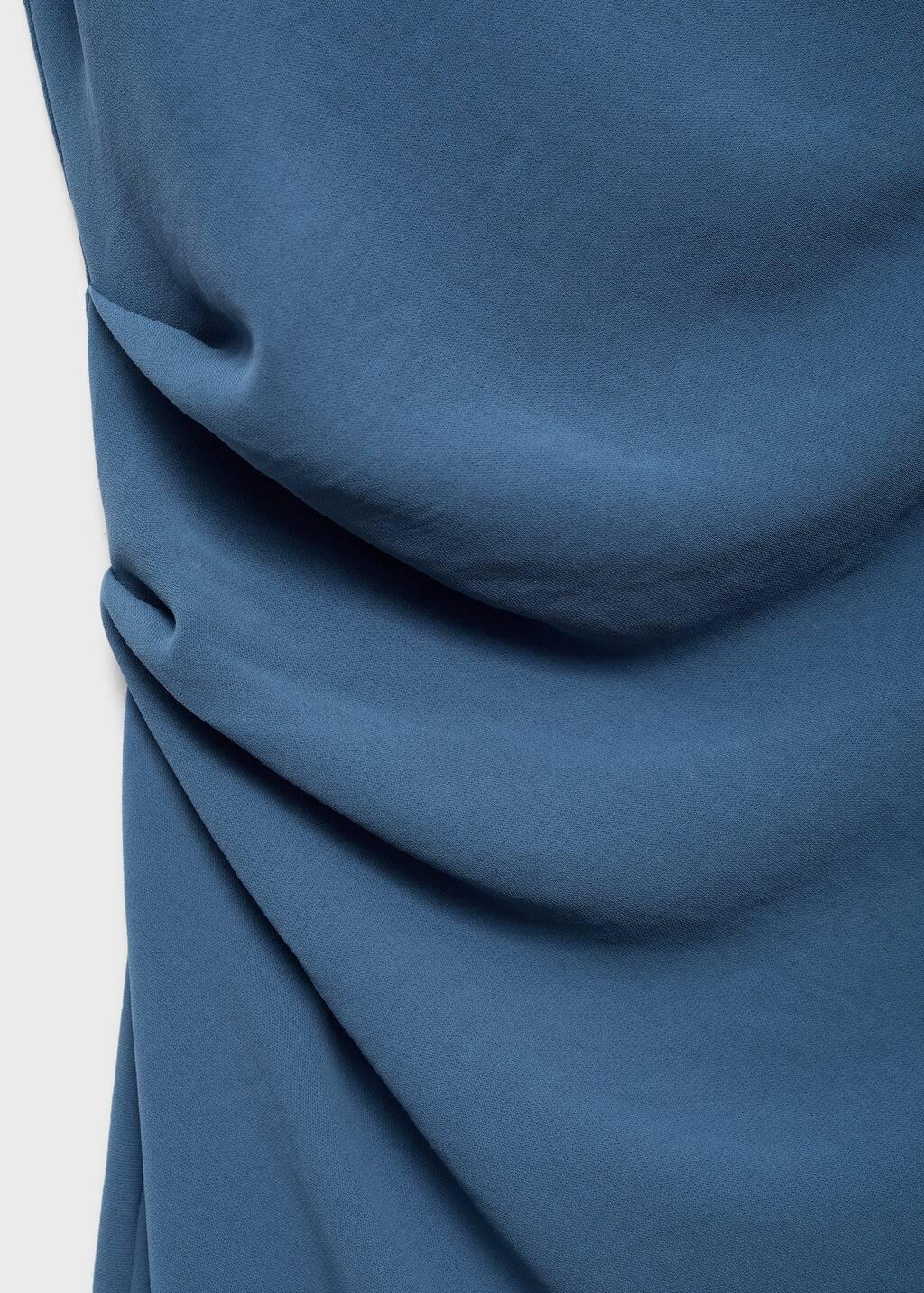 Blue Asymmetrical Midi-Dress, Medium Blue, large image number 1