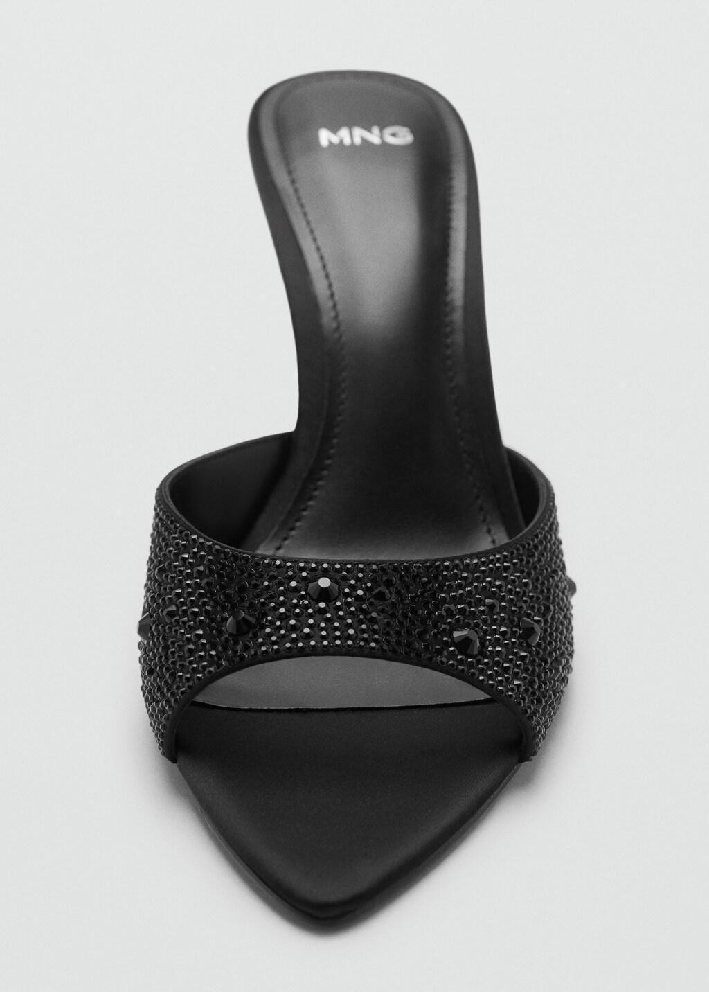 BLACK Glitter high-heeled sandals, 0201_99, large image number 1