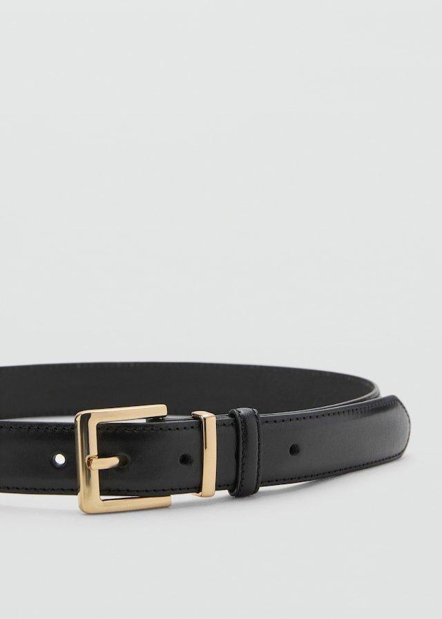 Black Square Buckle Belt, , large image number 2