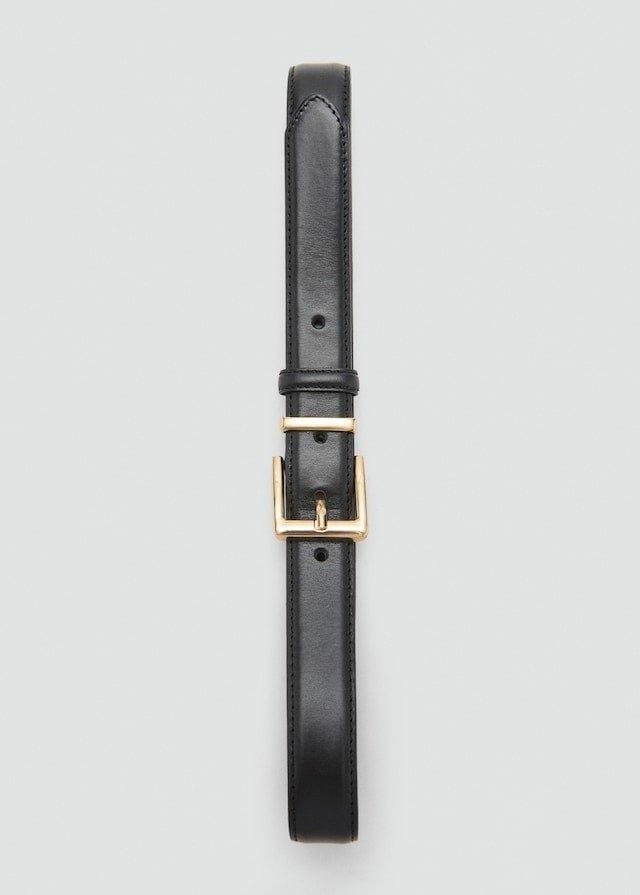 Black Square Buckle Belt, , large image number 3
