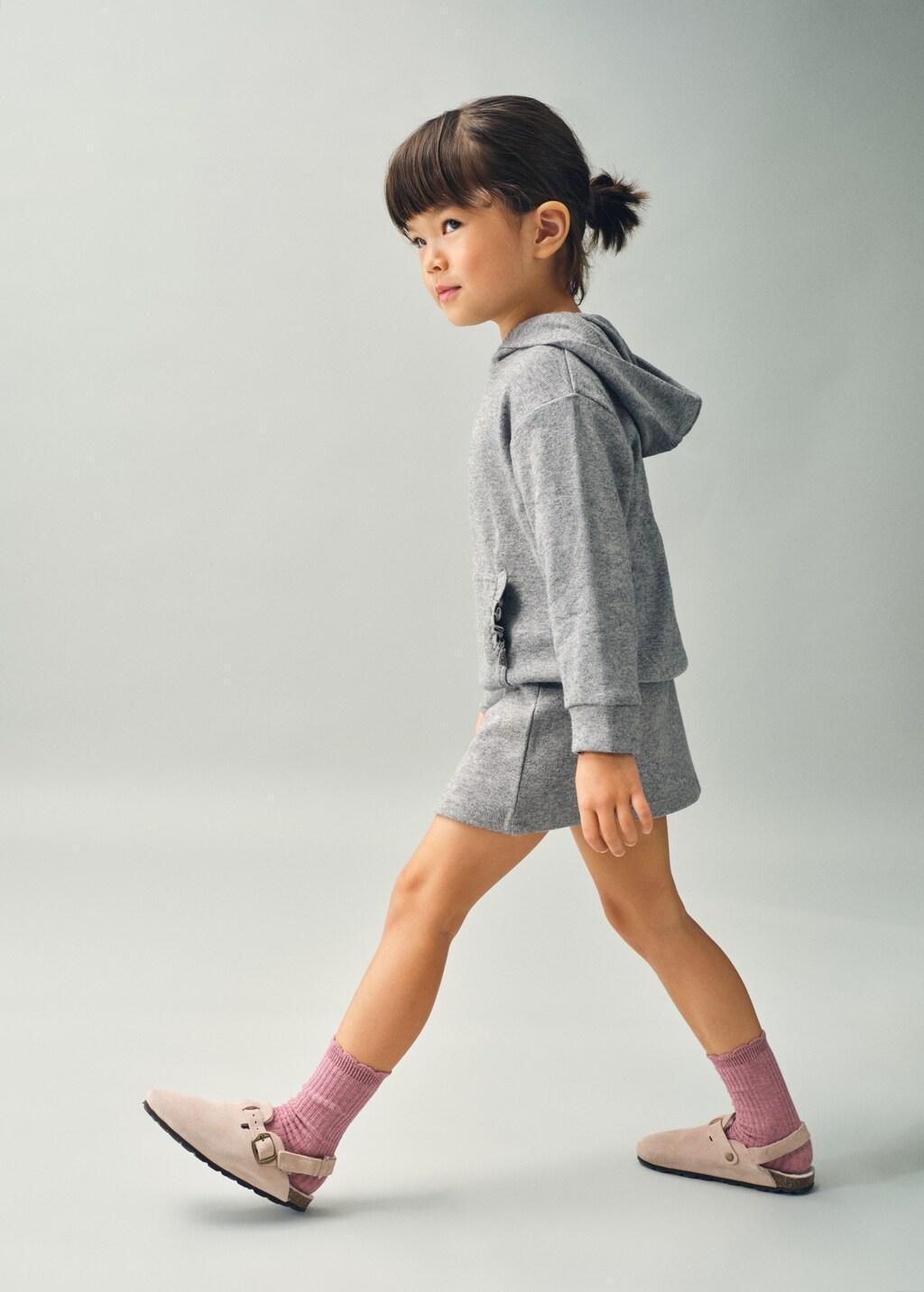 MEDIUM GREY Knitted A-line skirt, Baby Girl, Medium Grey, medium