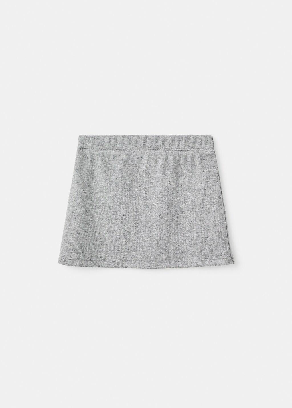 MEDIUM GREY Knitted A-line skirt, Baby Girl, Medium Grey, large image number 4
